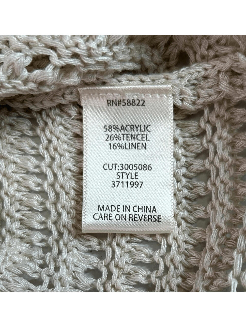 Max Studio London Open Knit Collared V-Neck Size Small - Picture 10 of 11
